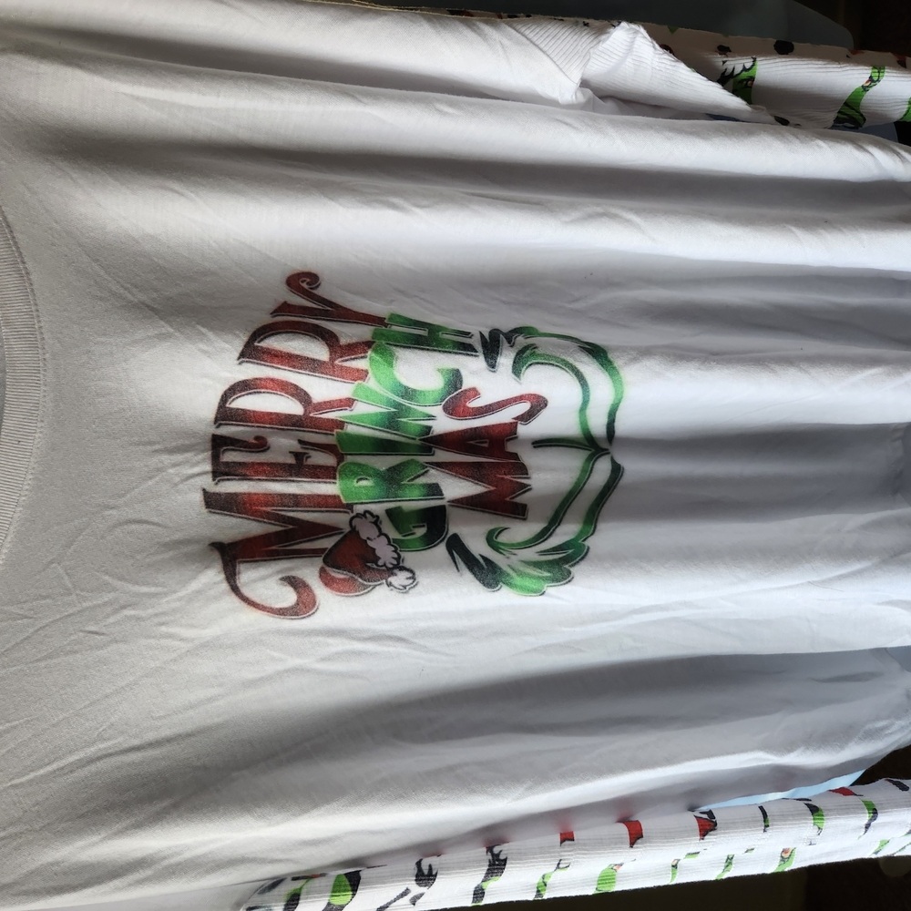 Merry Grinchmas White Long Sleeve Shirt